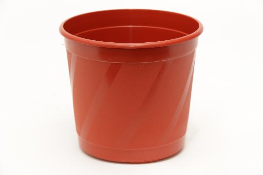 MÜANYAG CSERÉP CSIKOS UJ VÖRÖS/TERRACOTTA 16CM