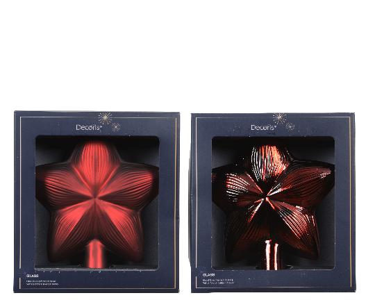 KARÁCSONYI CSÚCSDÍSZ CSILLAG 17CM OXBLOOD 174303