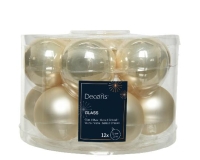 KARÁCSONYI GÖMB (12DB) 5CM PEARL 140100