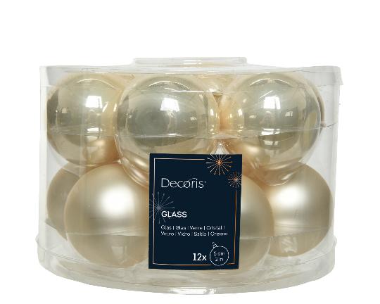 KARÁCSONYI GÖMB (12DB) 5CM PEARL 140100