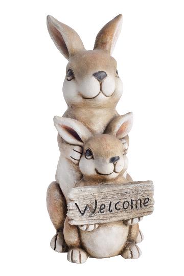 HÚSVÉTI KERÁMIA NYUSZIK WELCOME TÁBLÁVAL 140358