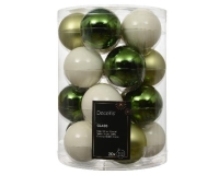 KARÁCSONYI GÖMB (20DB) 6CM GREEN/COLOURS 142307