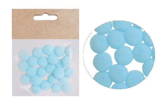 DEKOR GOLYÓ TEXTIL 1,5CM X24 KÉK 0685574