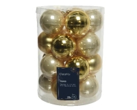 KARÁCSONYI GÖMB (20DB) 6CM PEARL/GOLD 142202