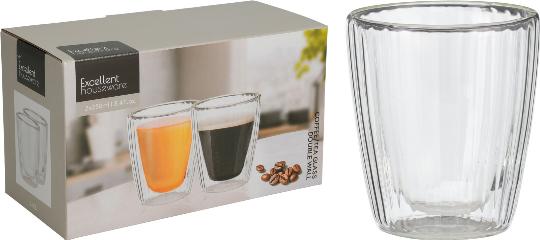 ÜVEG POHÁR KÁVÉS 250ML X2 535695