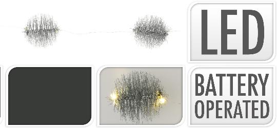 KARÁCSONYI TÜSKÉS LABDA GIRLAND LEDES FEKETE 351898