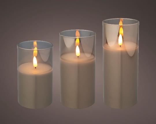 KARÁCSONYI VIL GYERTYA X3 SMOKEY GREY 485837