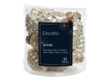 KARÁCSONYI GÖMB (12DB) 6CM TOBOZ PEARL 012106