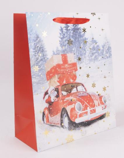 KARÁCSONYI DÍSZTASAK 26X32CM AUTÓS 370839