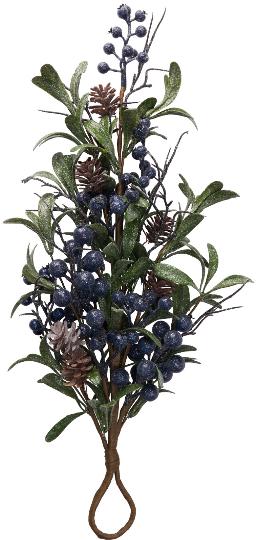 KARÁCSONYI MÛFENYŐÁG 56CM KÖKÉNNYEL-TOBOZZAL 514194