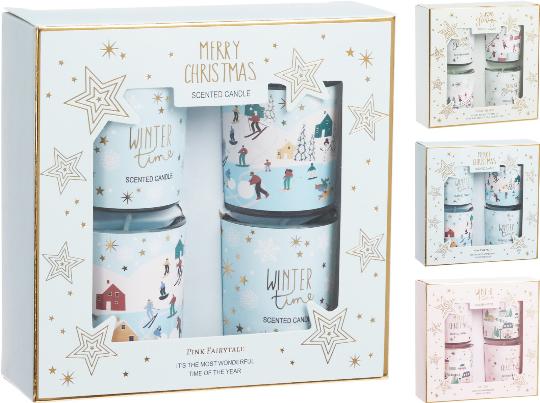 KARÁCSONYI GYERTYA SZETT X4 ILLATOS 521888