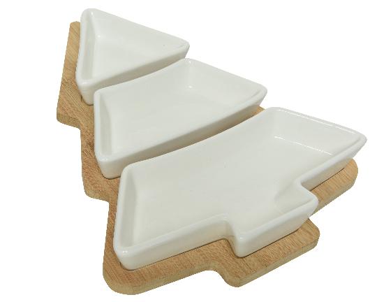 KARÁCSONYI KÍNÁLÓ FA/PORCELÁN FENYŐFA 607917