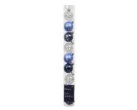 KARÁCSONYI GÖMB (9DB) 3CM BLUE/COLOUR 010148