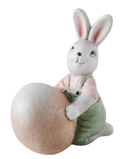 HÚSVÉTI KERÁMIA NYÚL TÉRDELŐ TOJÁSSAL 165294