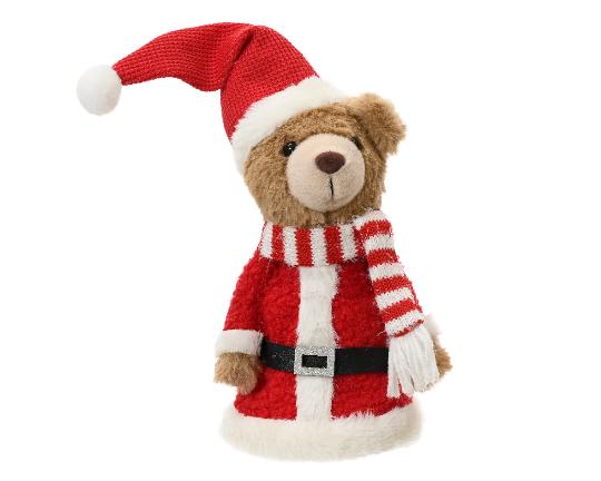 KARÁCSONYI MACI TÉLAPÓ 25CM RED/COLOURS 537781