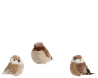KARÁCSONYI MADÁR HAVAS CSIPESZES 9CM MIX 202173