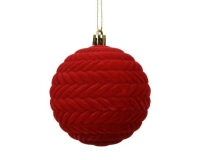 KARÁCSONYI GÖMB BÁRSONY 8CM CHRISTMAS RED 453022