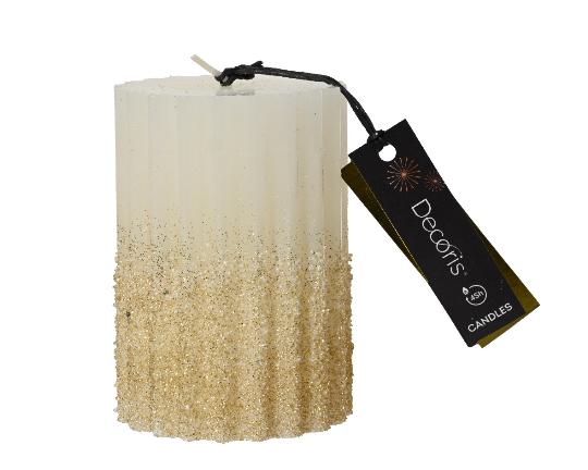 KARÁCSONYI GYERTYA HENGER 7X10CM WOOL WHITE 212548