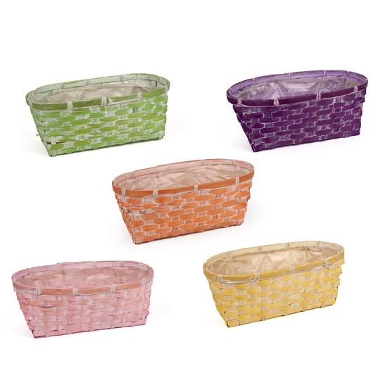 KOSÁR OVÁLIS ANTIKOLT BAMBUSZ TÁL MIX GF-143M-ACS