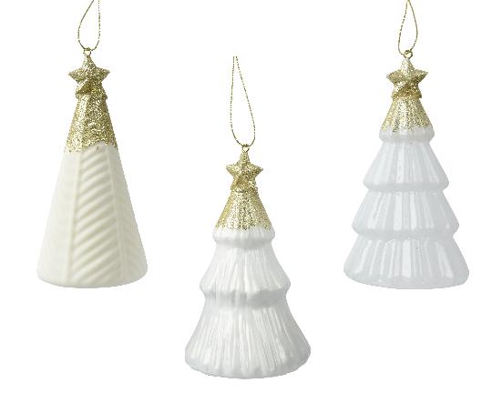 KARÁCSONYI FA DÍSZ AKASZTÓS FENYŐ 12CM WOOL WHITE 121723
