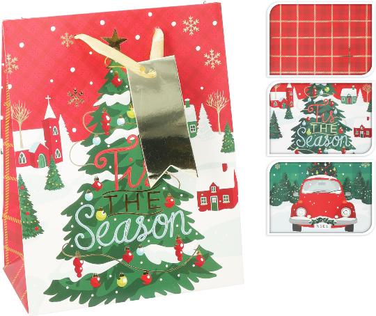 KARÁCSONYI DÍSZTASAK 18X23CM MIX 510779