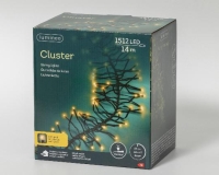 KARÁCSONYI ÉGŐSOR 1512 LEDES CLUSTER SOFT GOLD BLACK WIRE49