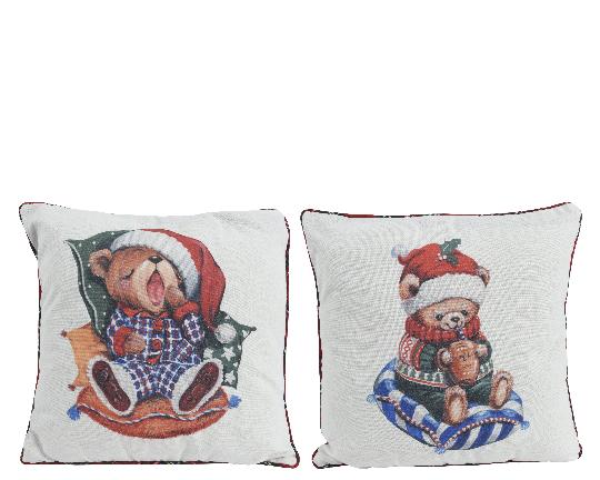 KARÁCSONYI PÁRNA 43X43CM SKÓTKOCKÁS 615664