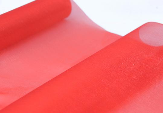 DEKOR ANYAG SZATÉNORGANZA 47CMX10M 47-001 PIROS