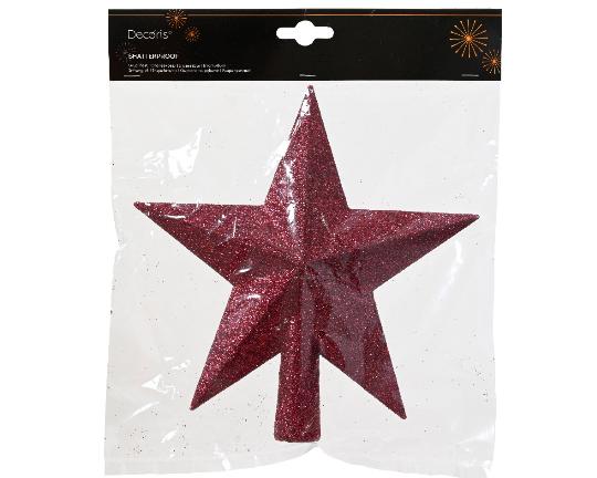 KARÁCSONYI CSÚCSDÍSZ CSILLAG 19CM FESTIVE PINK 022873