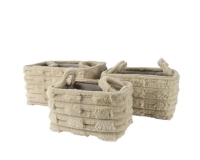 KOSÁR MÛSZÕRME TÉGLALAP 25X35CM LIGHT BROWN 538531 II.