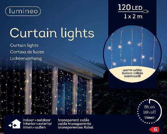KARÁCSONYI ÉGÖSOR 120LED WARM 494293