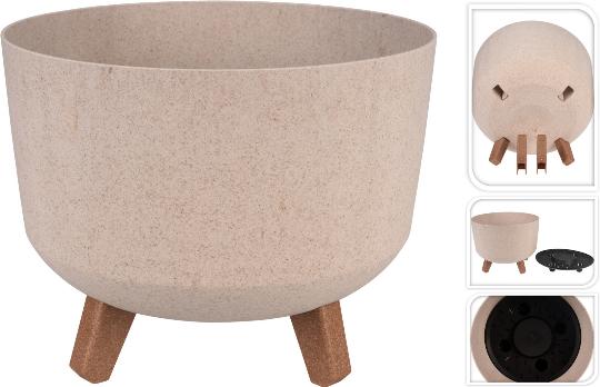 MÛANYAG VIRÁGTARTÓ LÁBAS 29X22CM HOMOK 143542