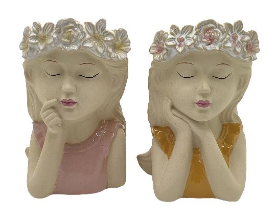 KERÁMIA KASPÓ GIRLS 13X13X19CM MIX 858880