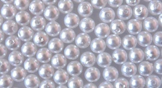 GYÖNGY 10MM 100G FÛZHETŐ FEHÉR