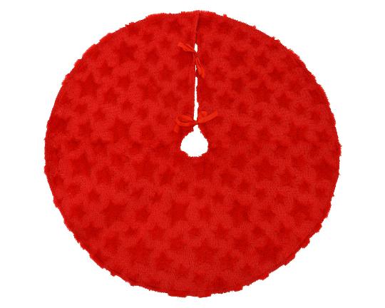 KARÁCSONYI FENYŐFA ALÁTÉT RED CSILLAGOS  90CM 724356