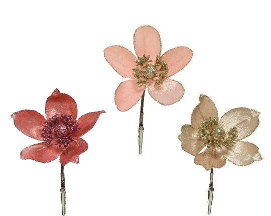 KARÁCSONYI MIKULÁSVIRÁG 12CM CSIPESZES MIX 629461