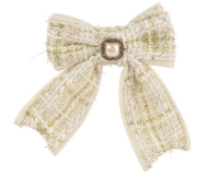KARÁCSONYI MASNI CREAM-GOLD CSIPESZES 11CM 512131