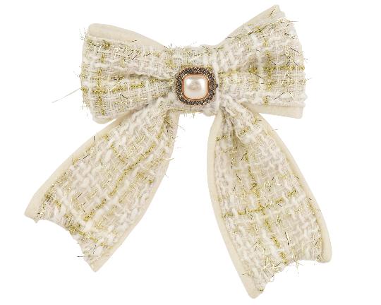 KARÁCSONYI MASNI CREAM-GOLD CSIPESZES 11CM 512131