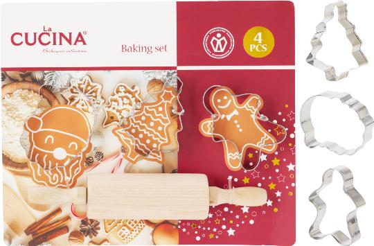 KARÁCSONYI SÜTÉSI KELLÉK SZETT X4