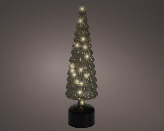 KARÁCSONYI LEDES FENYŐ ÜVEG 39CM ELEMES 489840