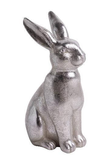 HÚSVÉTI POLY NYUSZI ÜLŐ 22CM 467268 EZÜST