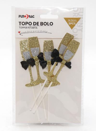 PARTY TORTADEKOR PEZSGŐS POHÁR X5