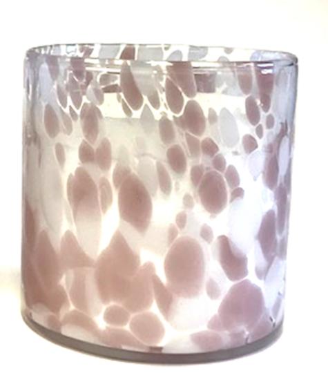 KARÁCSONYI MÉCSEST.+GYERTYA 10CM PINK 053115