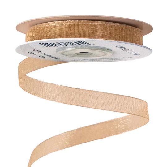 SZALAG ORGANZA 10MMX20M LCS P10-12 BÉZSES ARANY