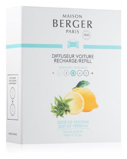 MAISON BERGER ILLATOSÍTÓ AUTÓ UTANTÖLTŐ VERVEINE X2