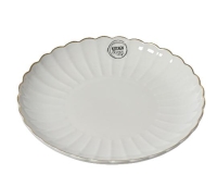 PORCELÁN TÁNYÉR 20,3CM LAPOS WHITE GOLD 607315