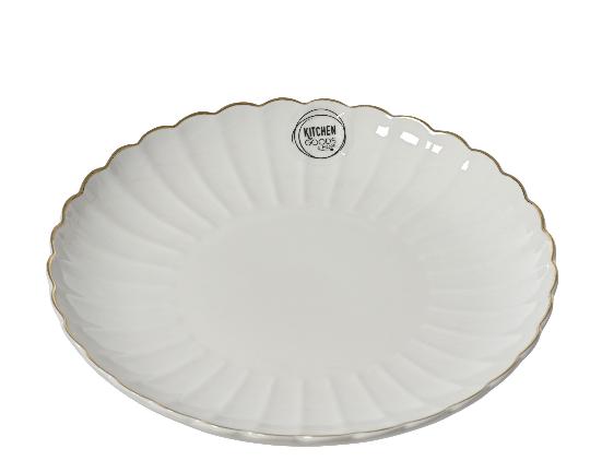 PORCELÁN TÁNYÉR 20,3CM LAPOS WHITE GOLD 607315
