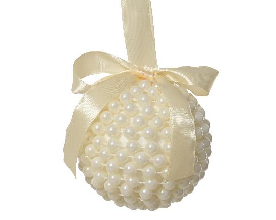 KARÁCSONYI GÖMB GYÖNGYÖS 10CM PEARL 453420