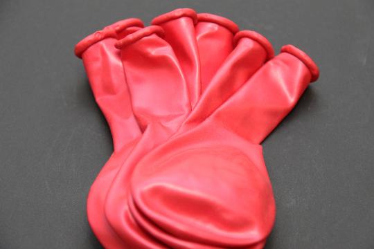 LÉGGÖMB 90MM METAL (10DB) RED 53 PIROS