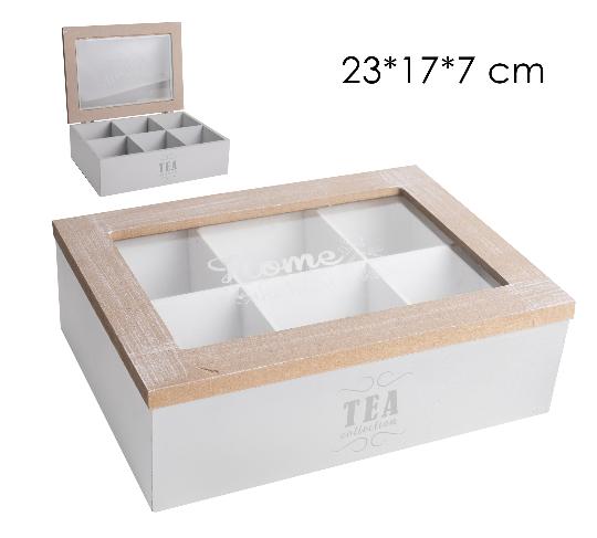 FA TEÁS DOBOZ X6 FEHÉR/NATÚR 492679